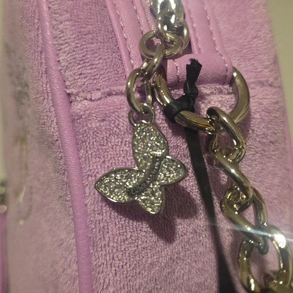 JUICY COUTURE NWT Wingin It Violet Tulle Camera Bag - Picture 7 of 8